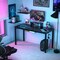 Costway 55 inch Gaming Desk Racing Style Computer Desk with Cup Holder & Headphone Hook